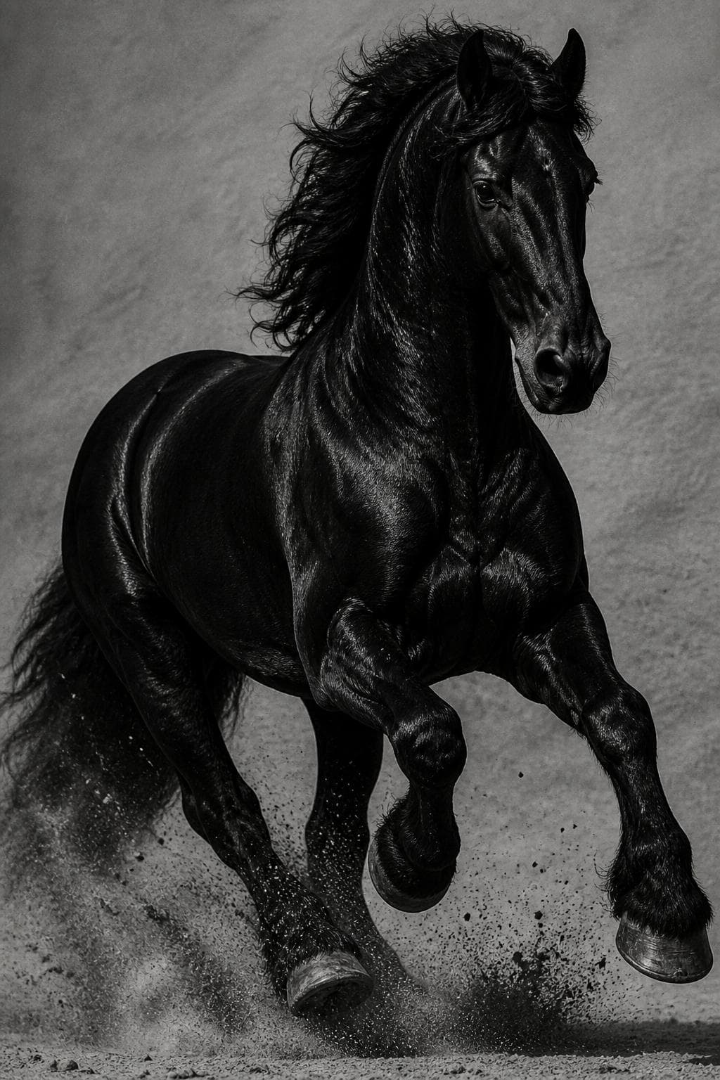 Caballo negro en movimiento, imagen principal de Stratton Club